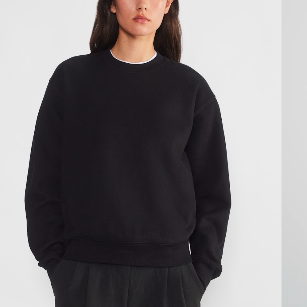 Aritiza TNA Black Women's crew neck sweatshirt